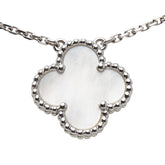 ヴァンクリーフ&アーペル ヴィンテージ アルハンブラ ネックレス VCARF48700 K18WG ホワイトゴールド レディース Van Cleef & Arpels 【中古】